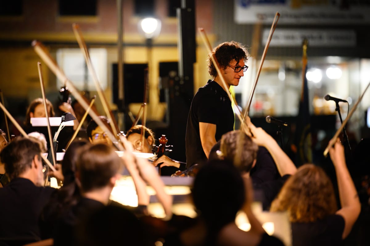 string section of an orchestra