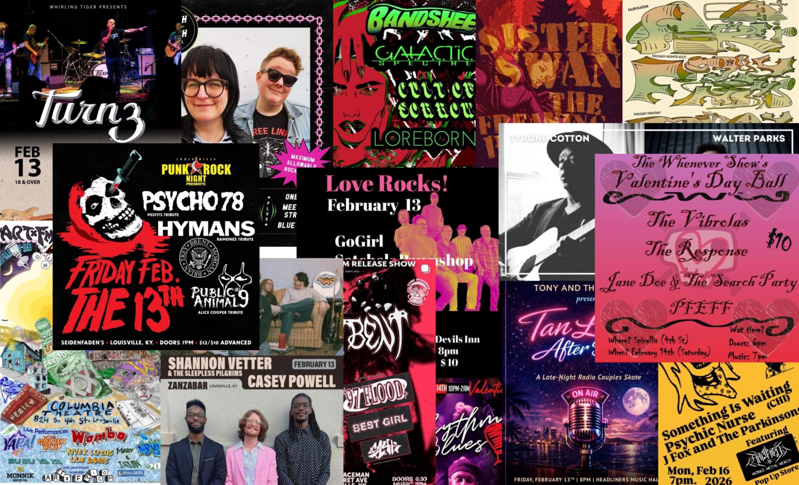 Louisville Shows 2/12/26 – 2/16/26