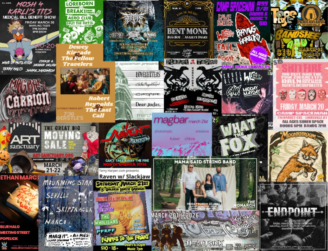 Louisville Shows 3/16/26 – 3/22/26