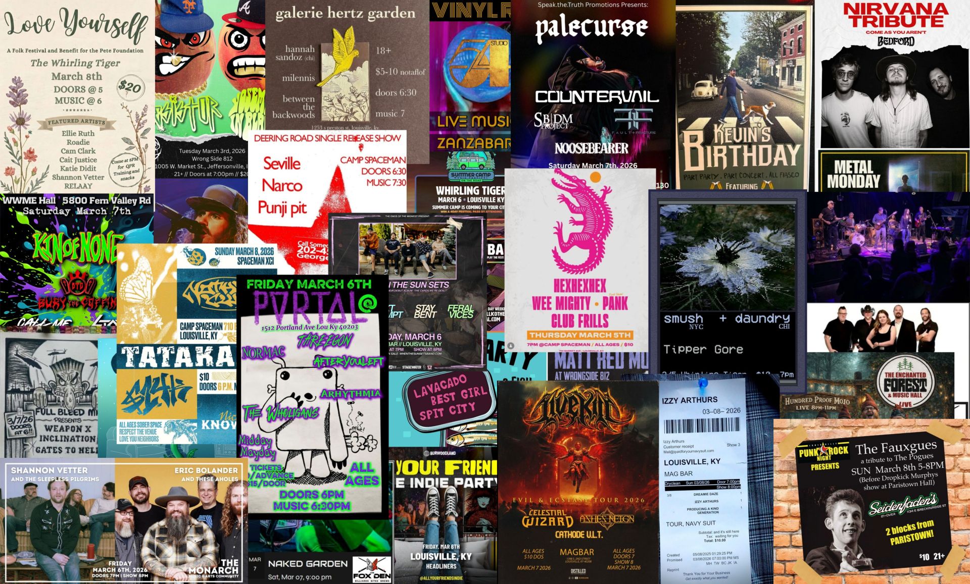 Louisville Shows 3/2/26 – 3/8/26