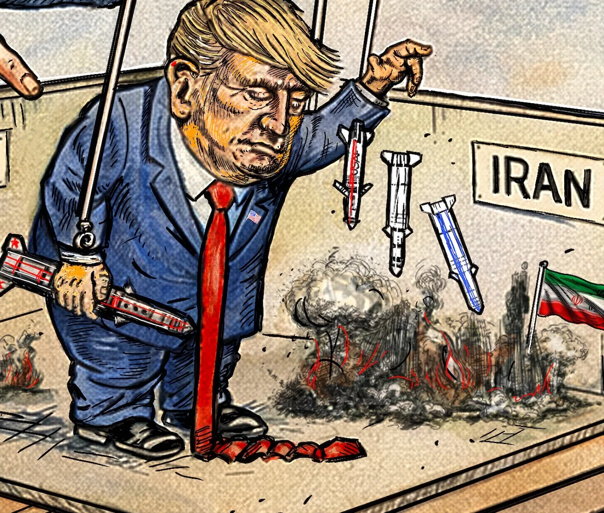 “War Puppeteers,” A Political Cartoon By Michael Ray