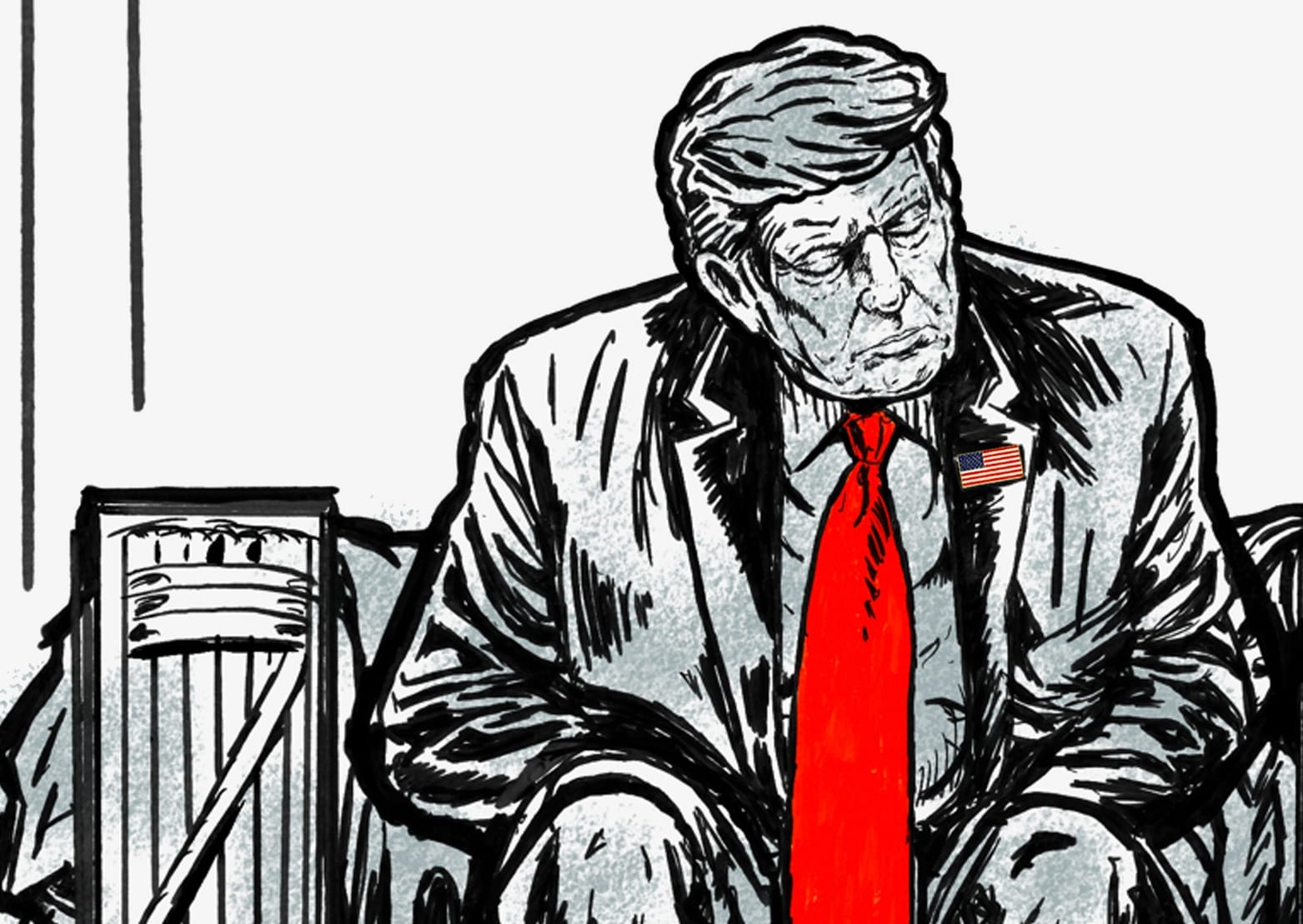 “Sleepy Trump Memorial,” A Political Cartoon By Michael Ray