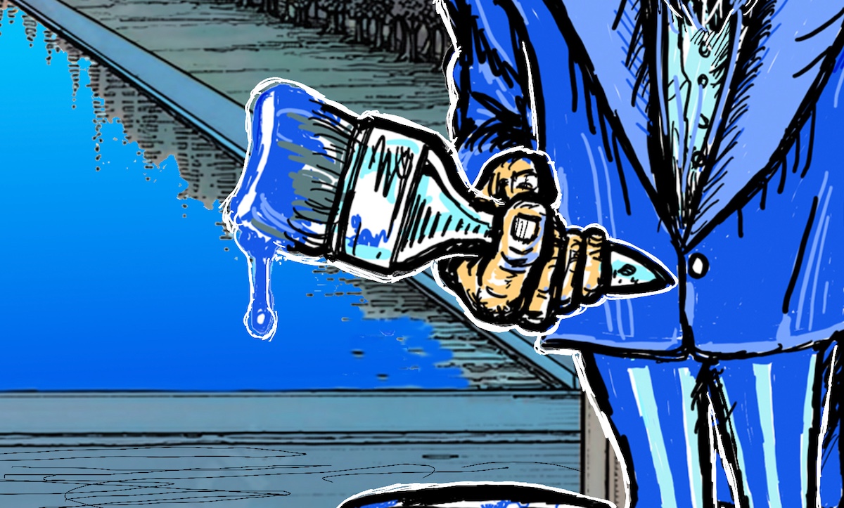 “Blue Reflecting Pool,” A Political Cartoon By Michael Ray